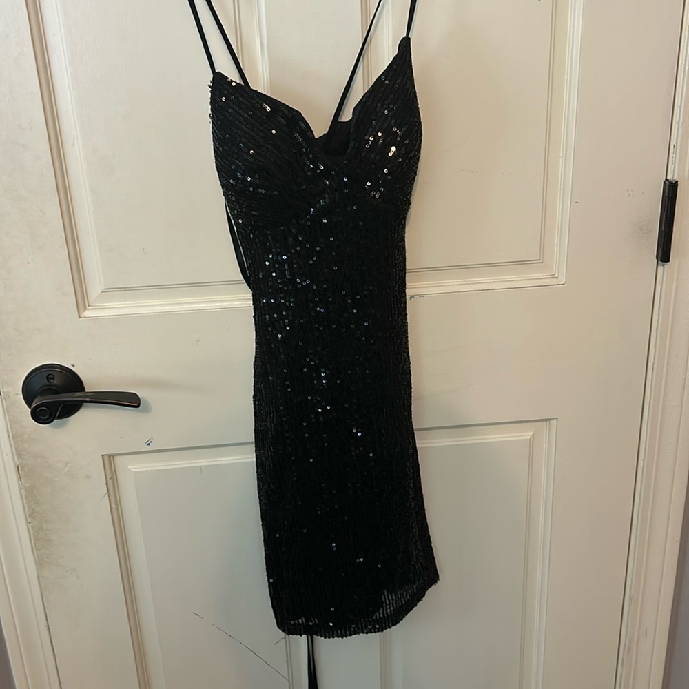 Black mini dress